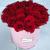 Шляпная коробка с крупными розами Эквадор